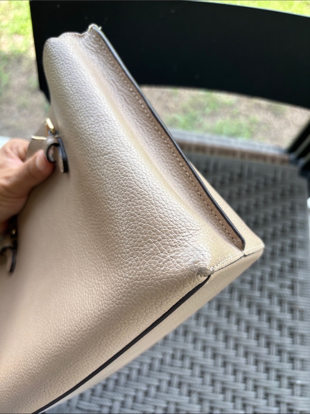 Coach Pebbled Leather Shoulder Bag in Beige Plus Wallet - Picture 12 of 16